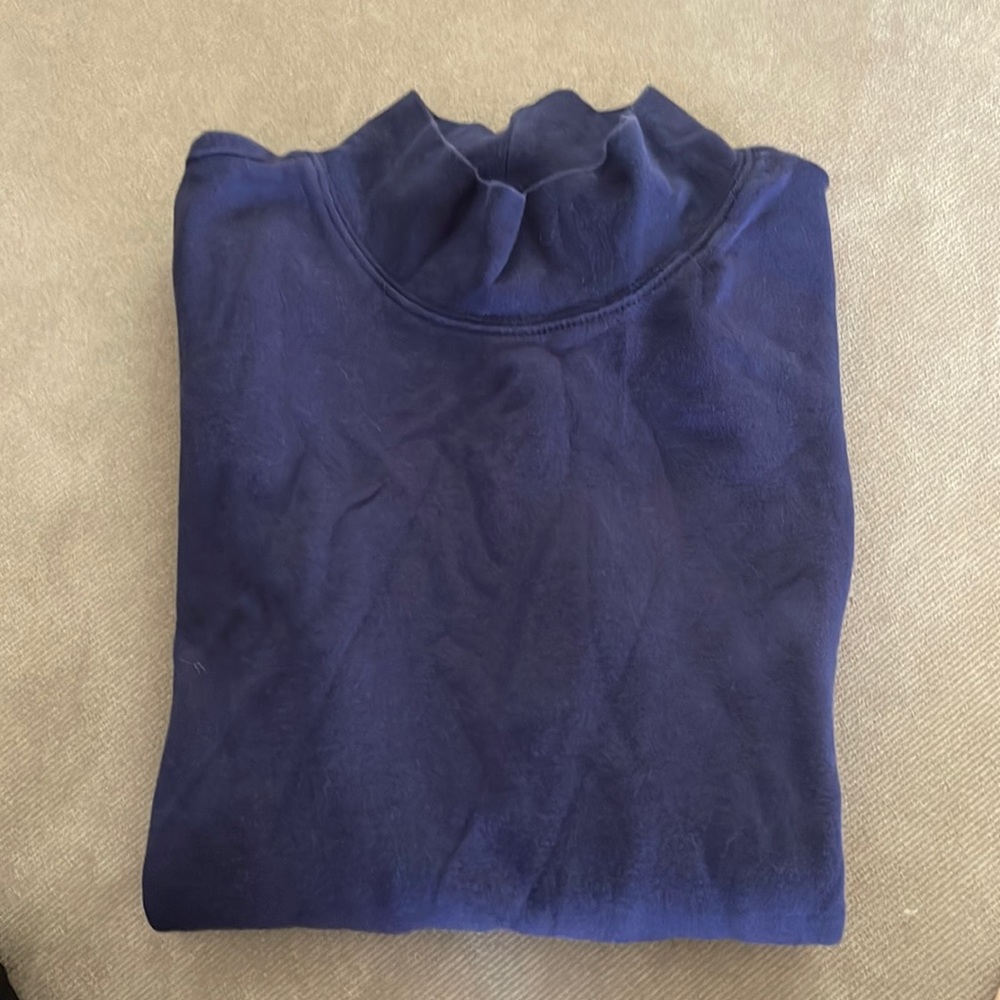 Blue neck high long sleeve